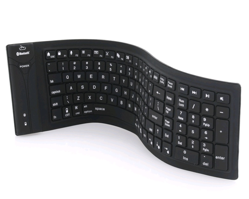 Bluetooth folding silicone keyboard Foldable silicone Bluetooth keyboard waterproof wireless Bluetooth silicone keyboard - Image 2