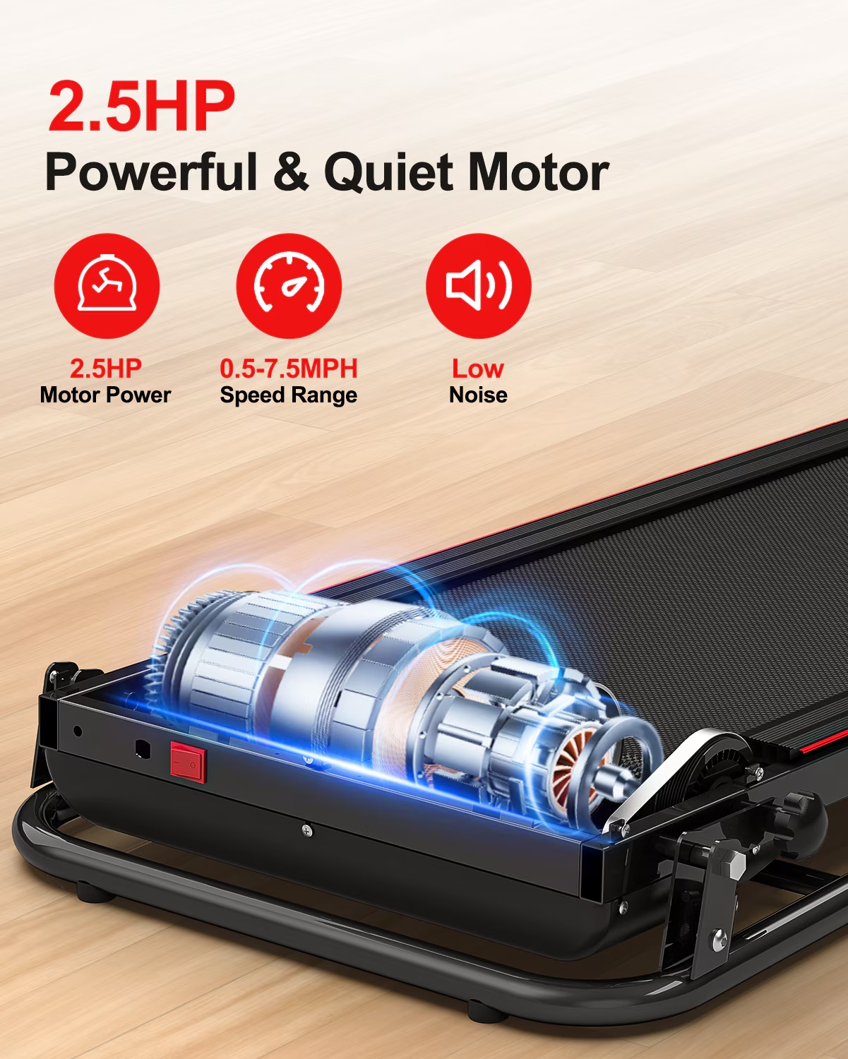 Foldable Treadmill Fitness Walking Machine - Image 6