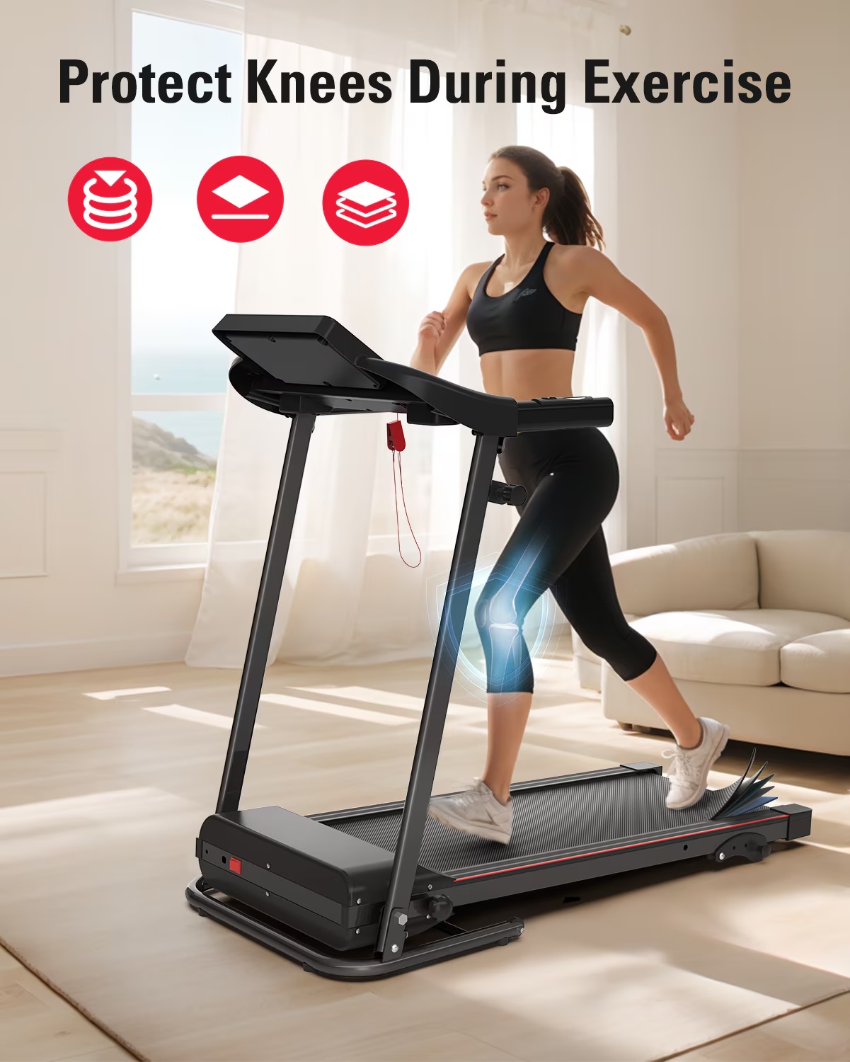 Foldable Treadmill Fitness Walking Machine - Image 5
