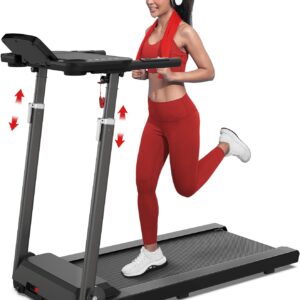 Treadmill With Tabletop Workstation And Adjustable Height