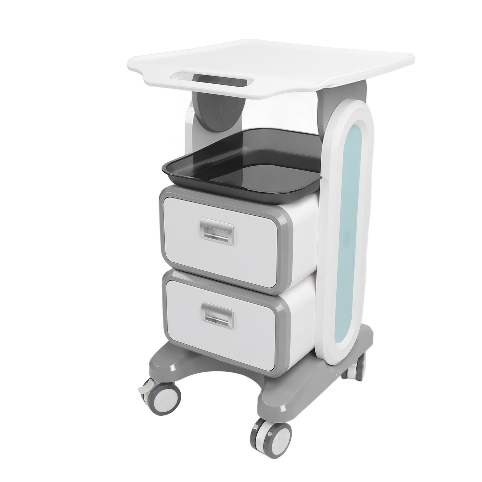Mobile Medical Trolley Cart Enlarged Tabletop Double Drawer Multifunctional Medical Cart for Beauty Salon Clinic - Image 4