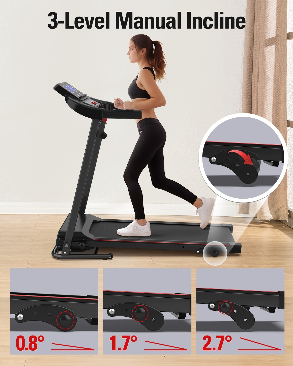Foldable Treadmill Fitness Walking Machine - Image 2