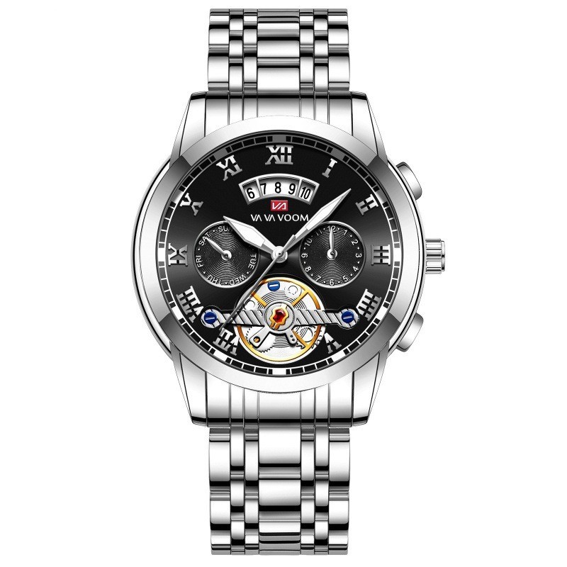 Stainless Steel Men's Tourbillon Quartz Watch - Image 4