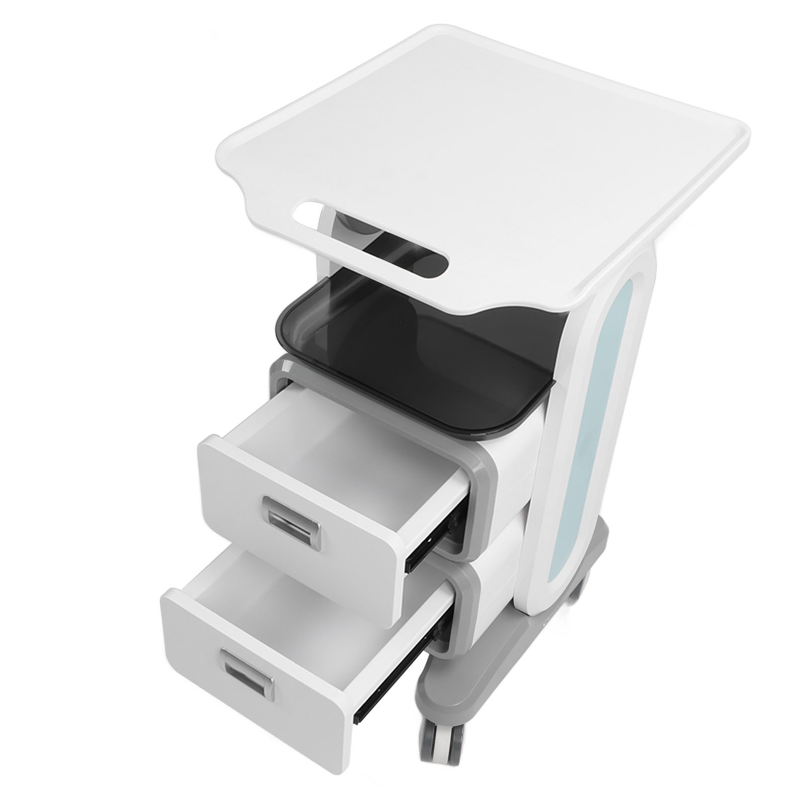 Mobile Medical Trolley Cart Enlarged Tabletop Double Drawer Multifunctional Medical Cart for Beauty Salon Clinic - Image 10