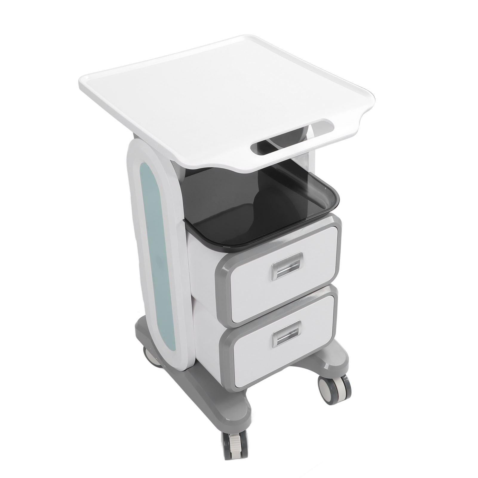 Mobile Medical Trolley Cart Enlarged Tabletop Double Drawer Multifunctional Medical Cart for Beauty Salon Clinic - Image 6