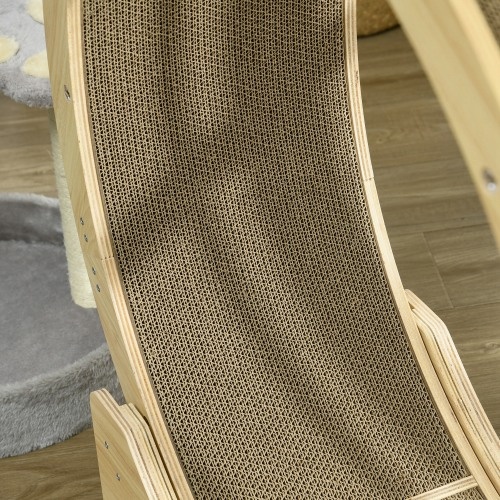 PawHut Cat Scratching Board, 4 Pack Cat Scratcher For Indoor Cats, Reversible Cat Scratching Post Replacement For Cat Wheel, Brown - Image 2
