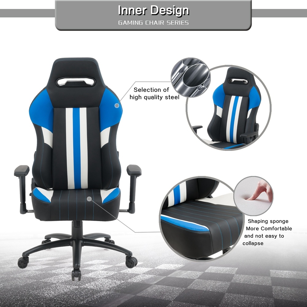 High Back Gaming Chair Racing Office Chair with PU Leather - Image 10