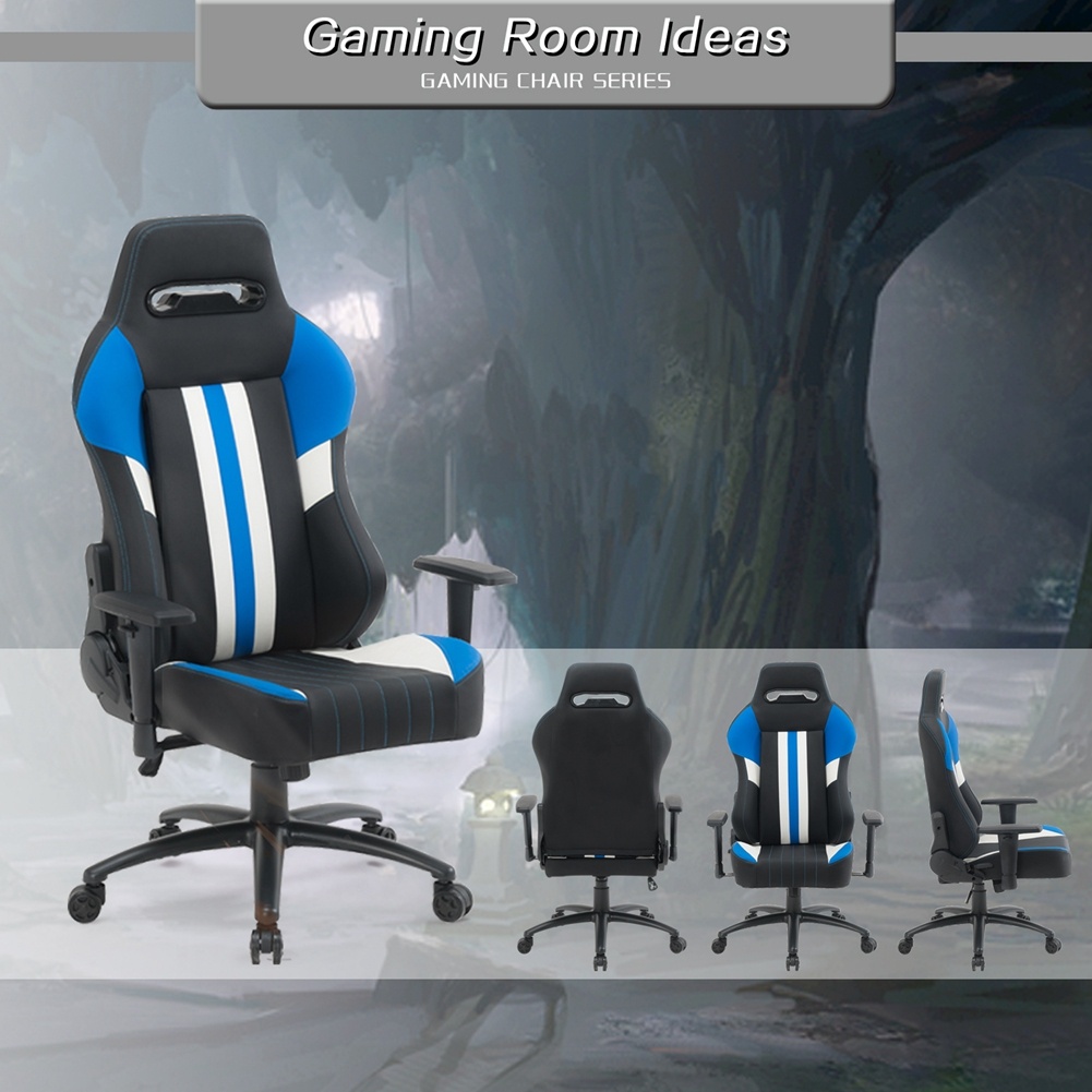 High Back Gaming Chair Racing Office Chair with PU Leather - Image 2