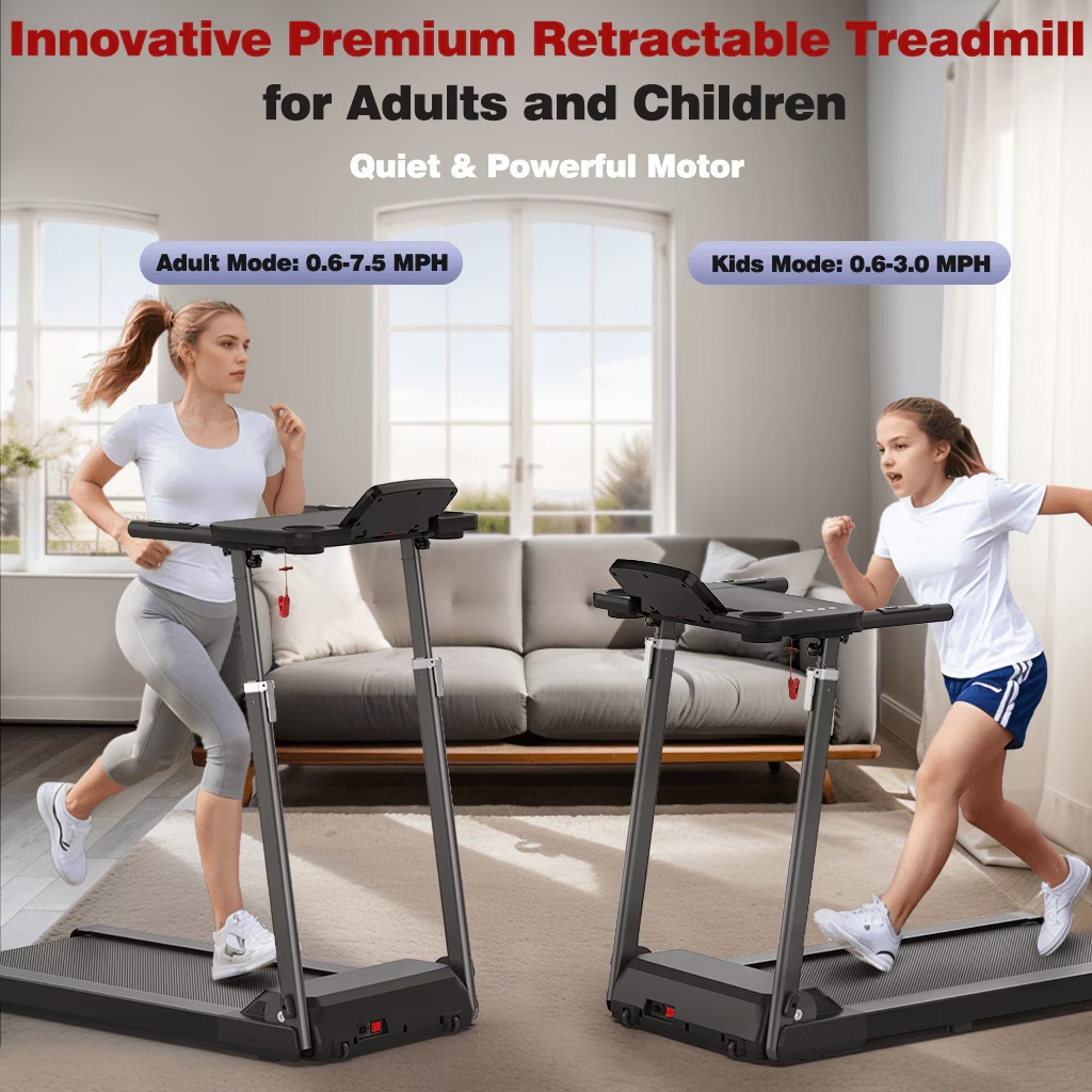 Treadmill With Tabletop Workstation And Adjustable Height - Image 5