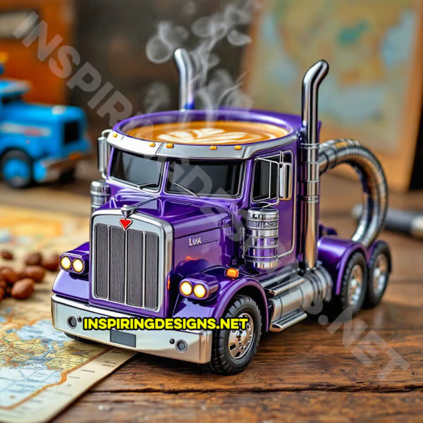 Durable Truck Coffee Mug Semi Truck Handcrafted Coffee Cup Semi-trailer Shaped Semi-Truck Coffee Mugs For Family - Image 10