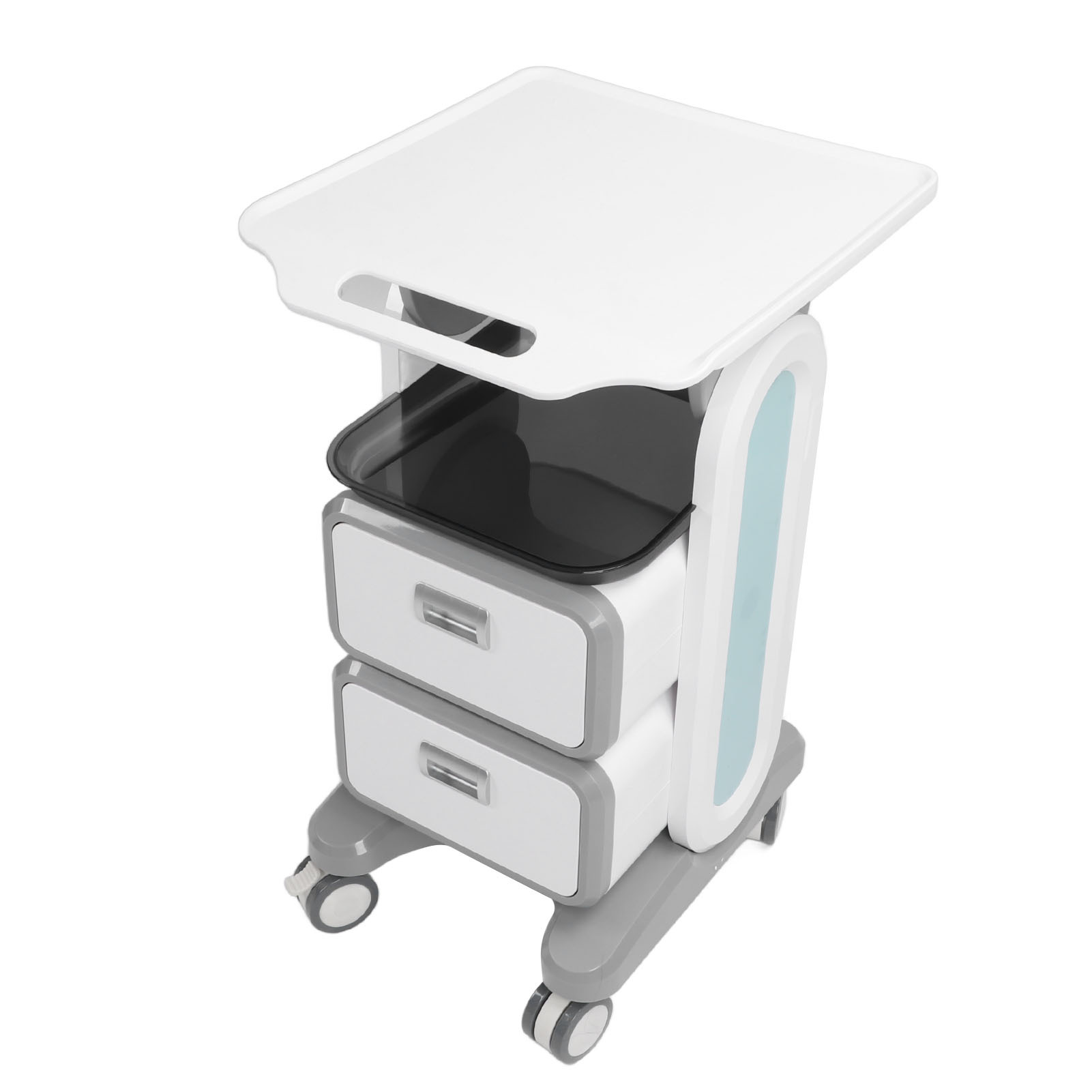 Mobile Medical Trolley Cart Enlarged Tabletop Double Drawer Multifunctional Medical Cart for Beauty Salon Clinic - Image 8