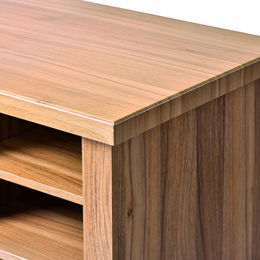 Wood Lateral File Cabinet with Two Adjustable Shelves and Lock - Image 3